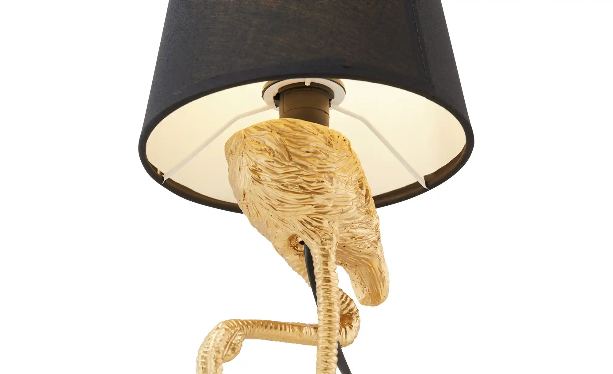 Trio Tischleuchte, 1-flammig `Flamingo`schwarz/goldfarbig