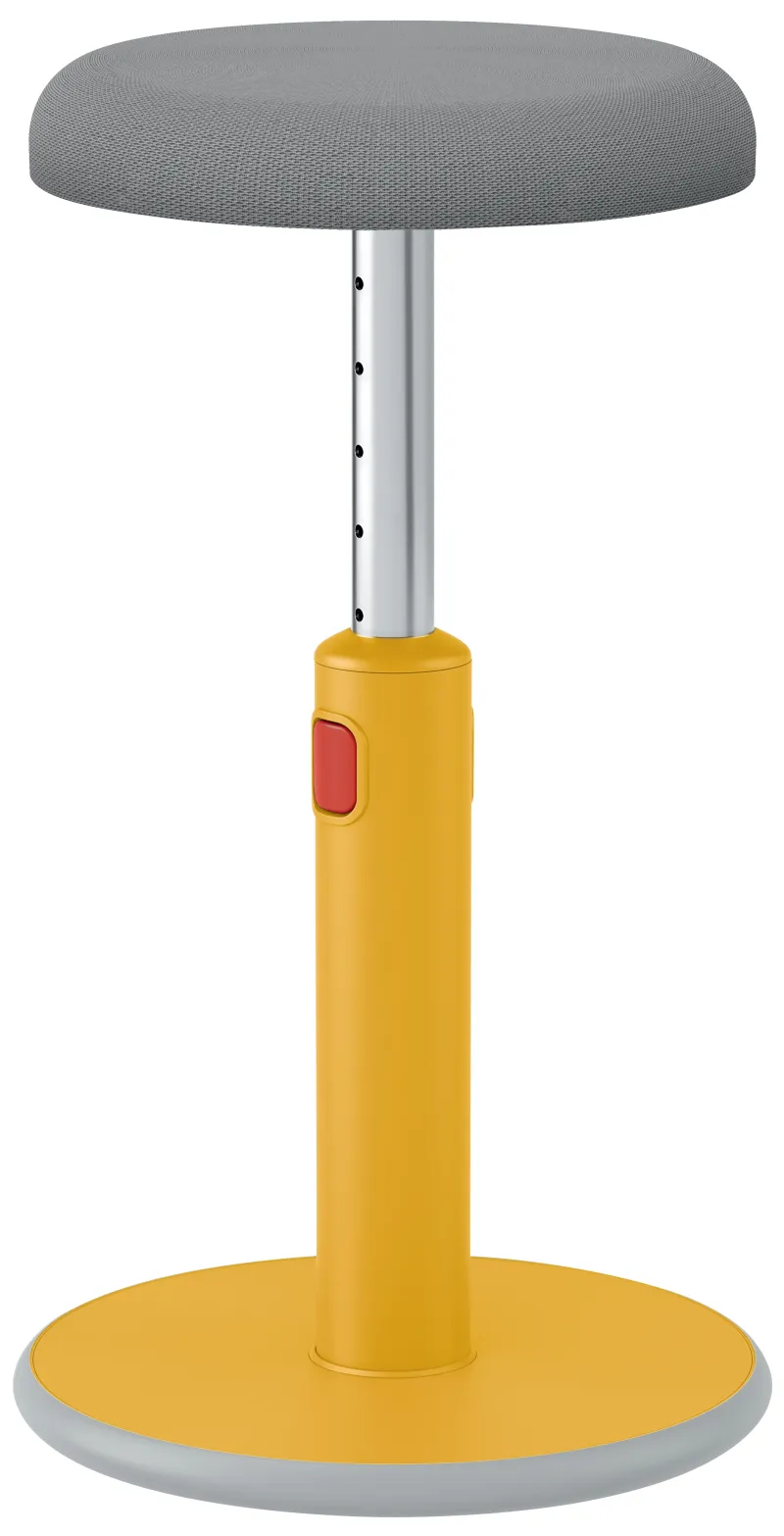 Leitz Ergo Cosy Active Sidde-stå balancestol 2-i-1 varm gul - højdejustering 46-79 cm