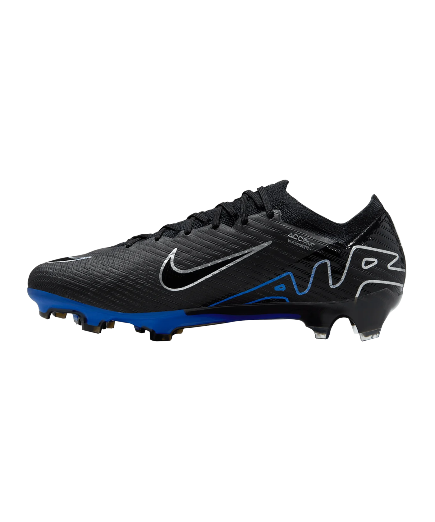 Nike Air Zoom Mercurial Vapor XV Elite FG Shadow Schwarz Silber Blau F040