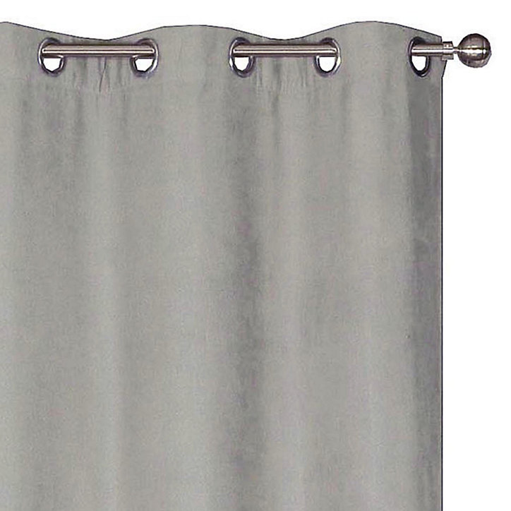 Rideau thermique suède l.140 x H.240 cm gris