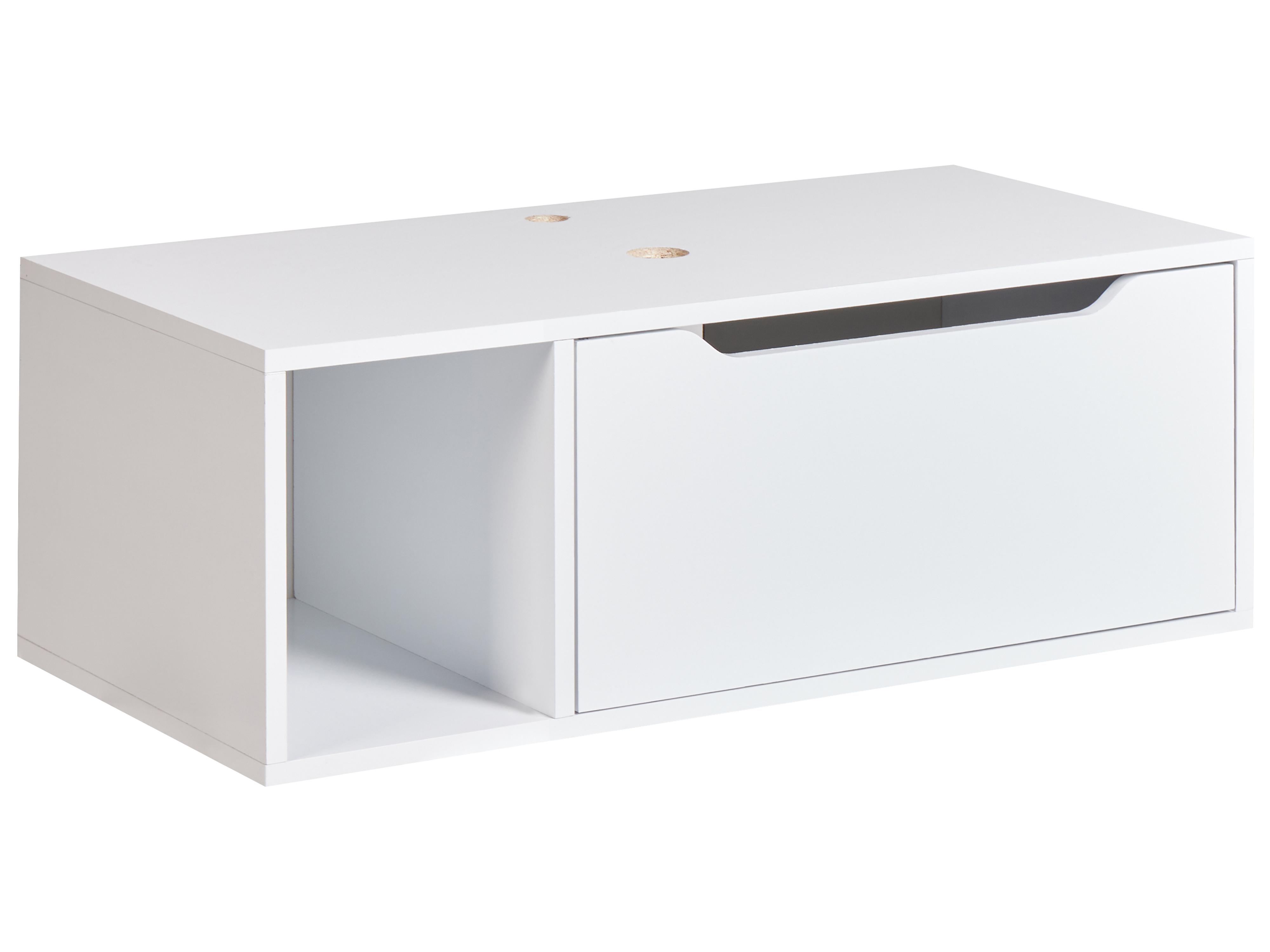 Wandgemonteerde wastafelkast CASCAVEL 80 cm Wit
