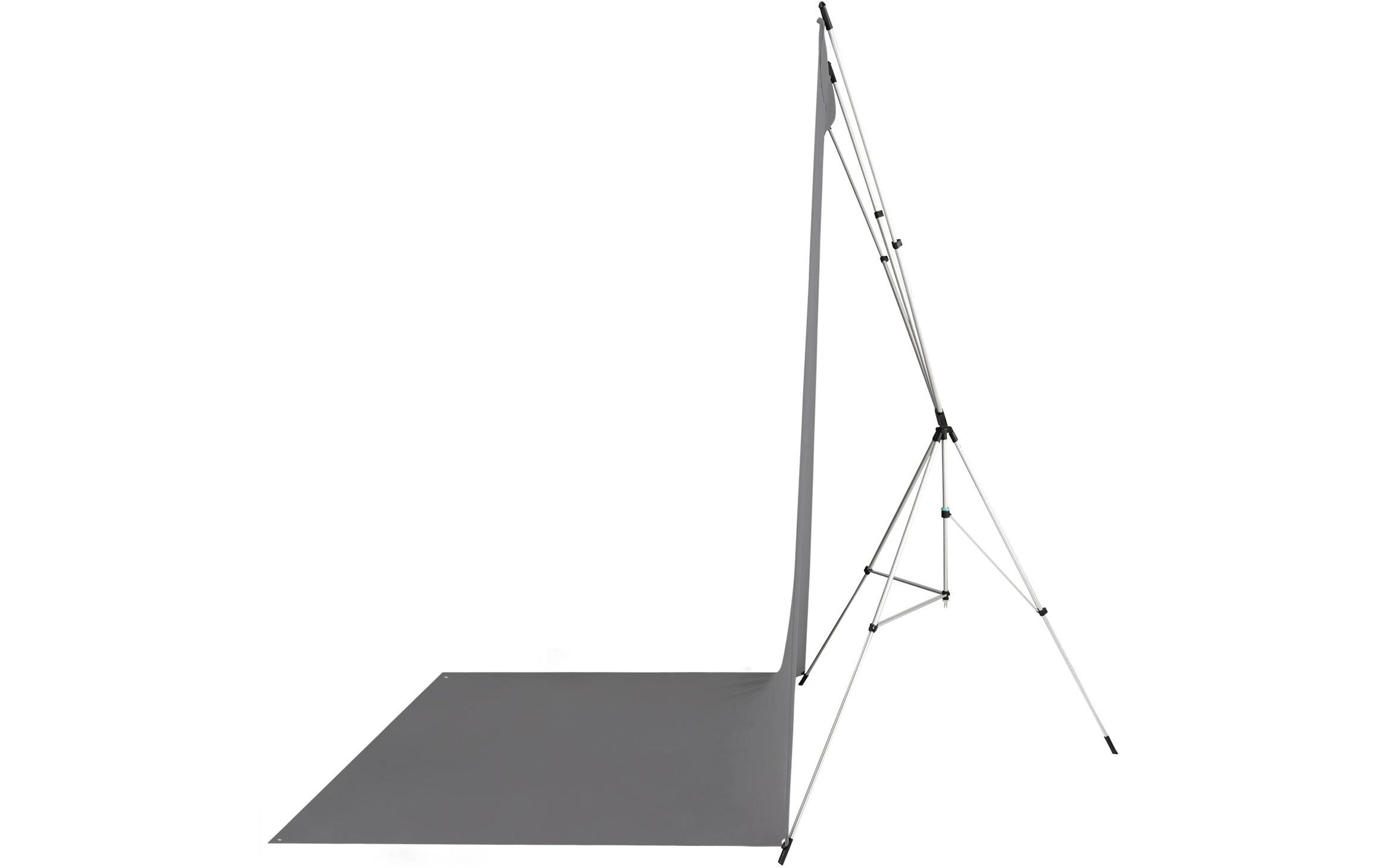 Hintergrund X-Drop faltenresistent 1.5 x 3.7 m Neutral Grau<br>Faltenresistenter Hintergrund für hochwertige Aufnahmen