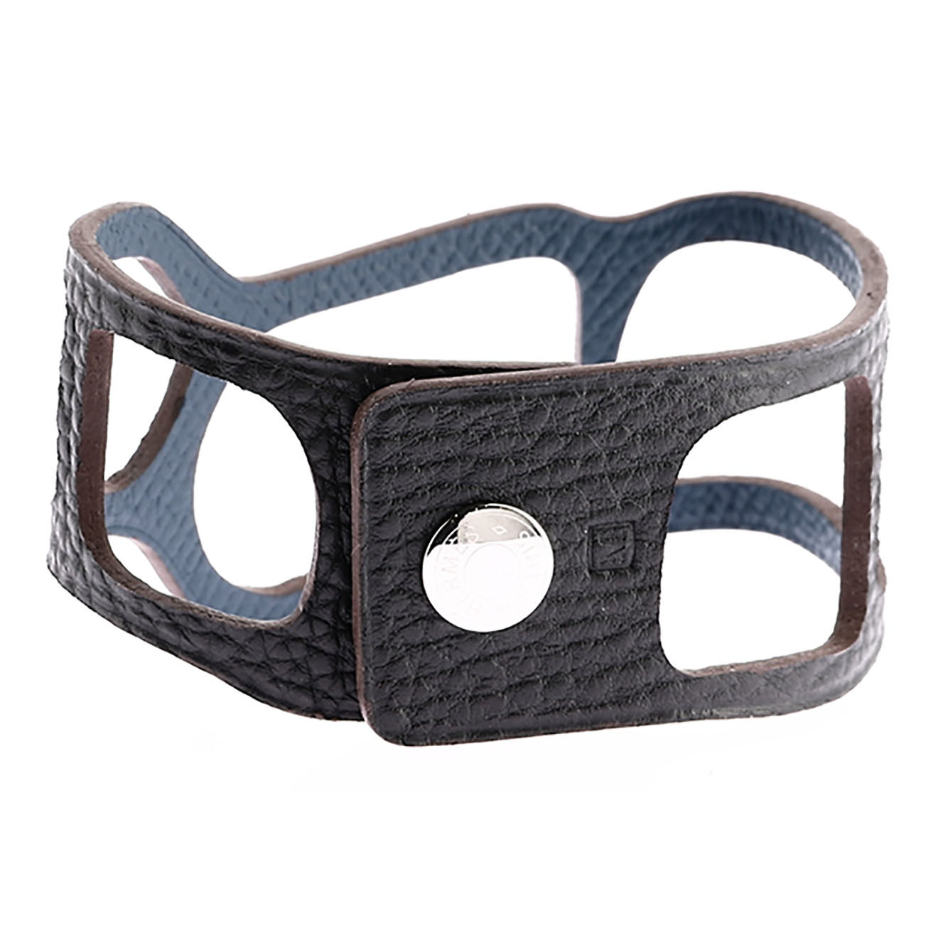 Hermès Bracelet réversible en Cuir marine/bleu/noir - Très bon état
