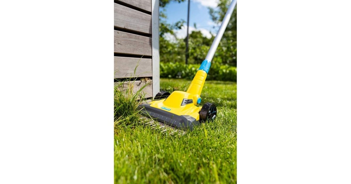 GloriaFineCut 18V compacte grasmaaier  (Geel, Accu en lader inbegrepen, POWER FOR ALL)