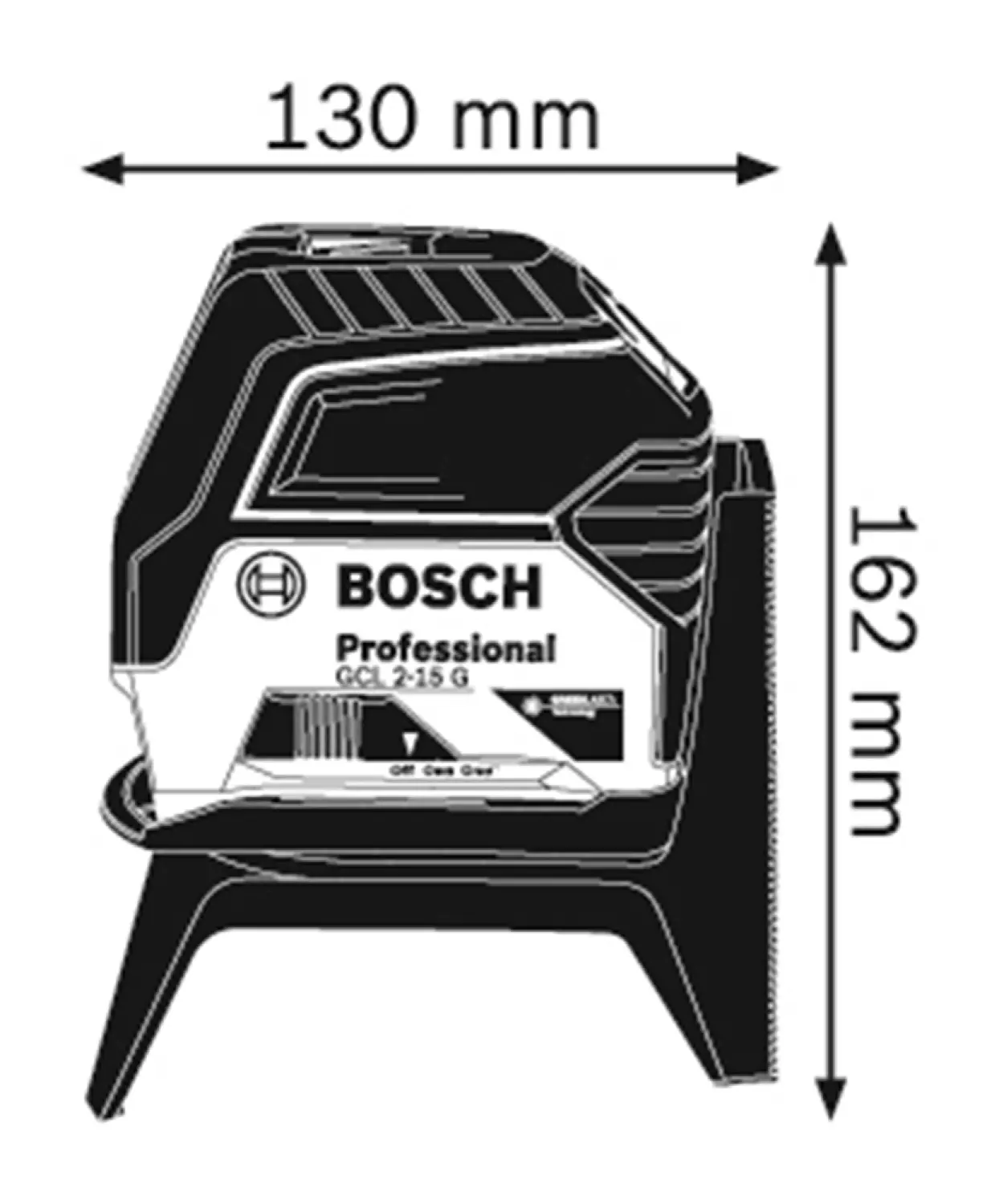 Bosch GCL 2-15 G Kruislijnlaser met loodlijnfunctie   wandhouder in koffer - 15m - groen