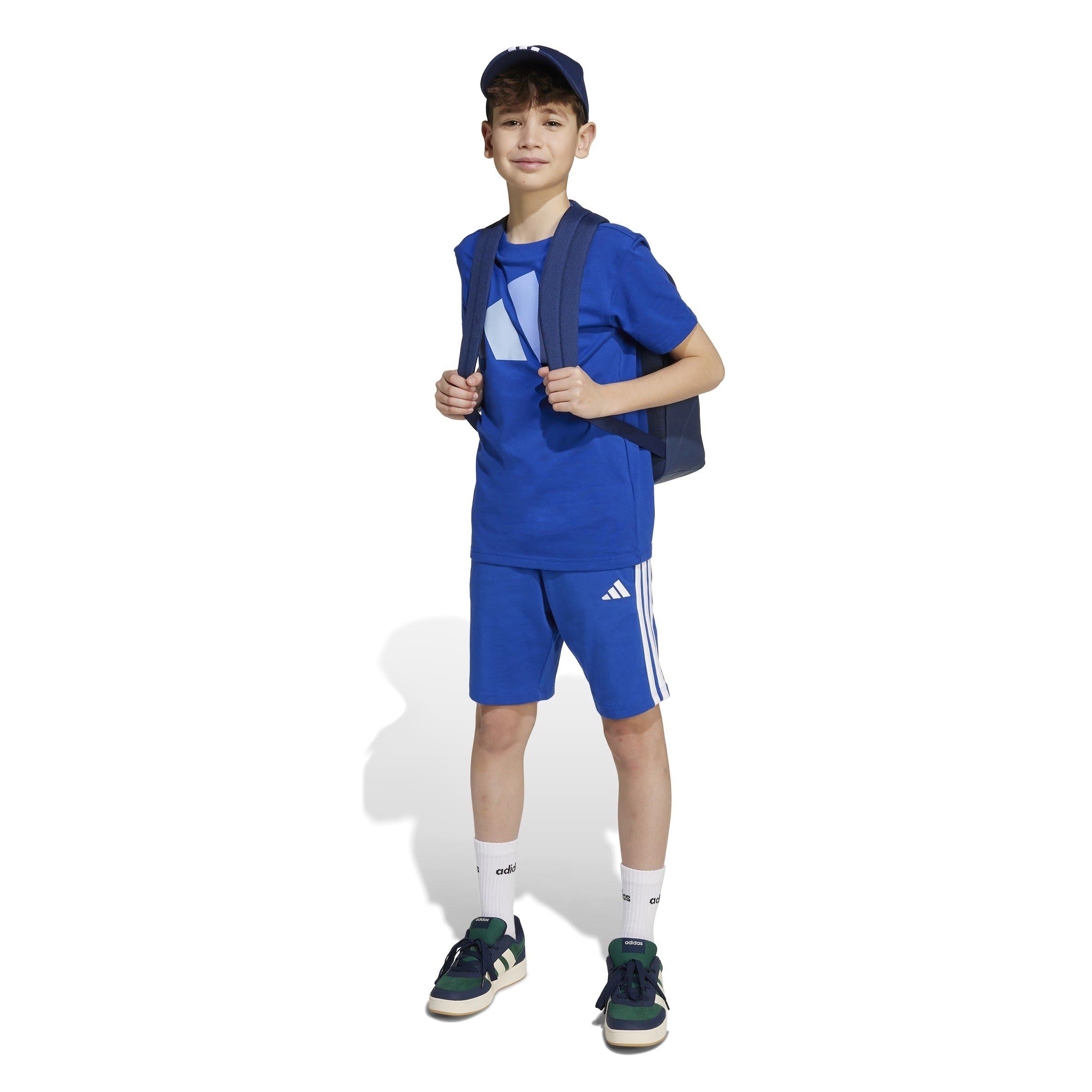 adidas Essentials 3 Stripe Jersey Short Juniors