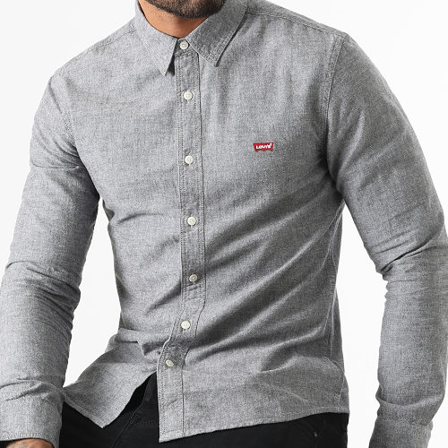 Chemise Manches Longues 86625 Gris Anthracite Chiné