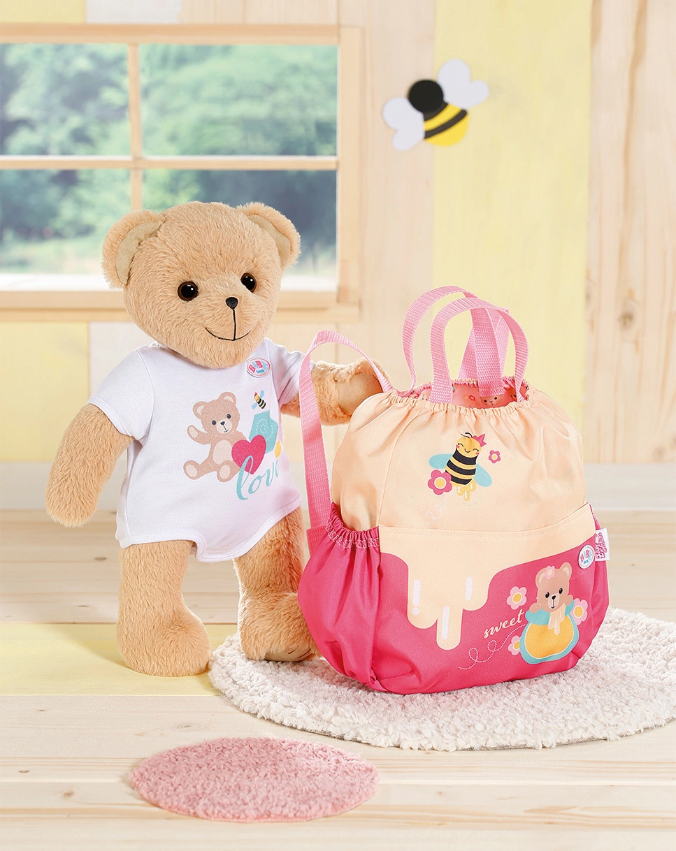 BABY born® Rucksack BÄR (25x28x1,5) in rosa
