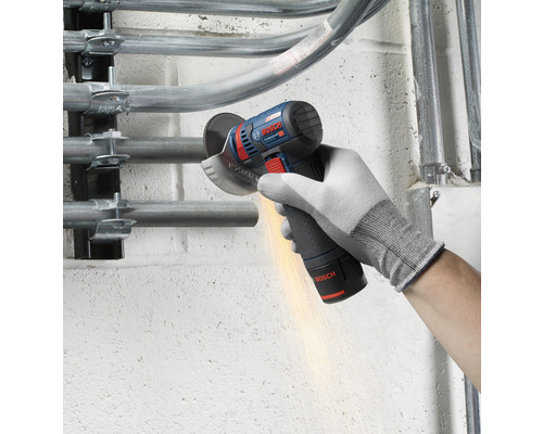 Bosch Professional GWS 12V-76 accu haakse slijper, inclusief 2 accu's (3 Ah) en lader