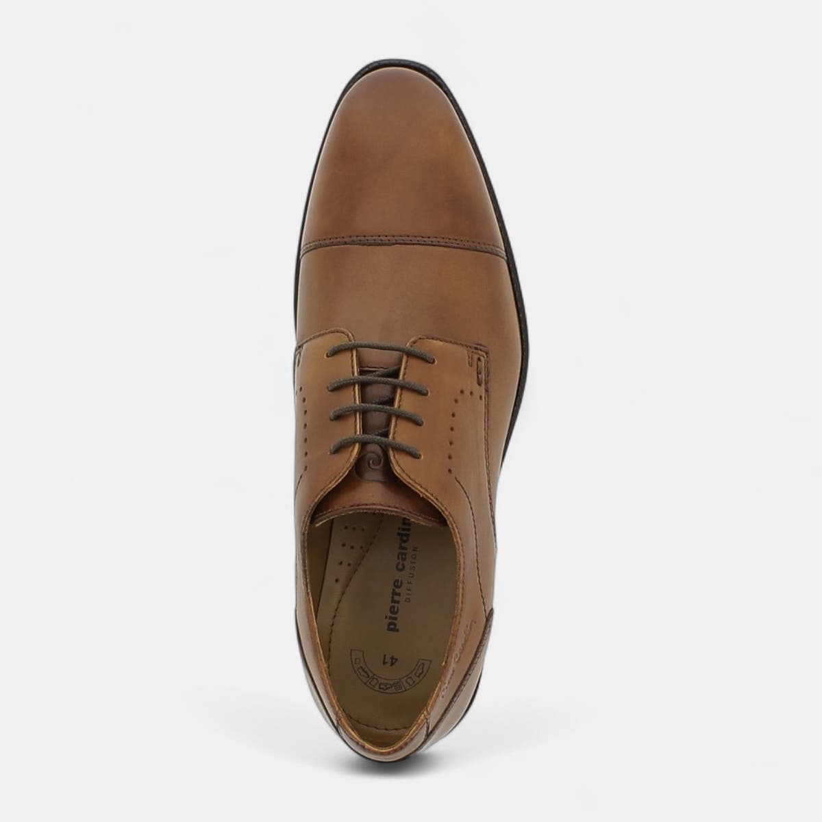 Derbies Homme en cuir cognac