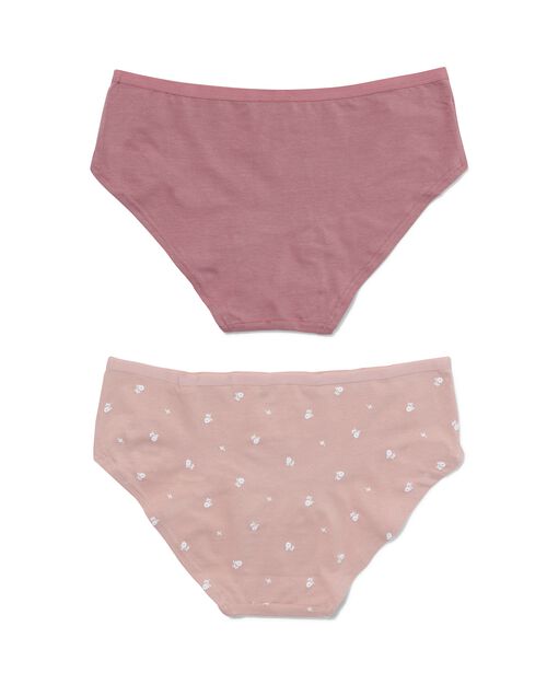 2 hipsters femme coton stretch rose