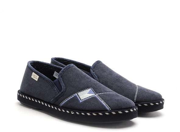 La maison de l espadrille chaussons homme 6861 6 bleu