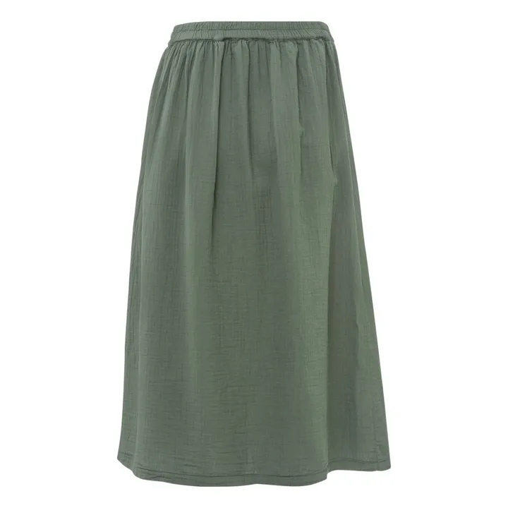 Marlot Paris Jupe Midi Gaze de Coton Minette - Collection Femme  | Laurier