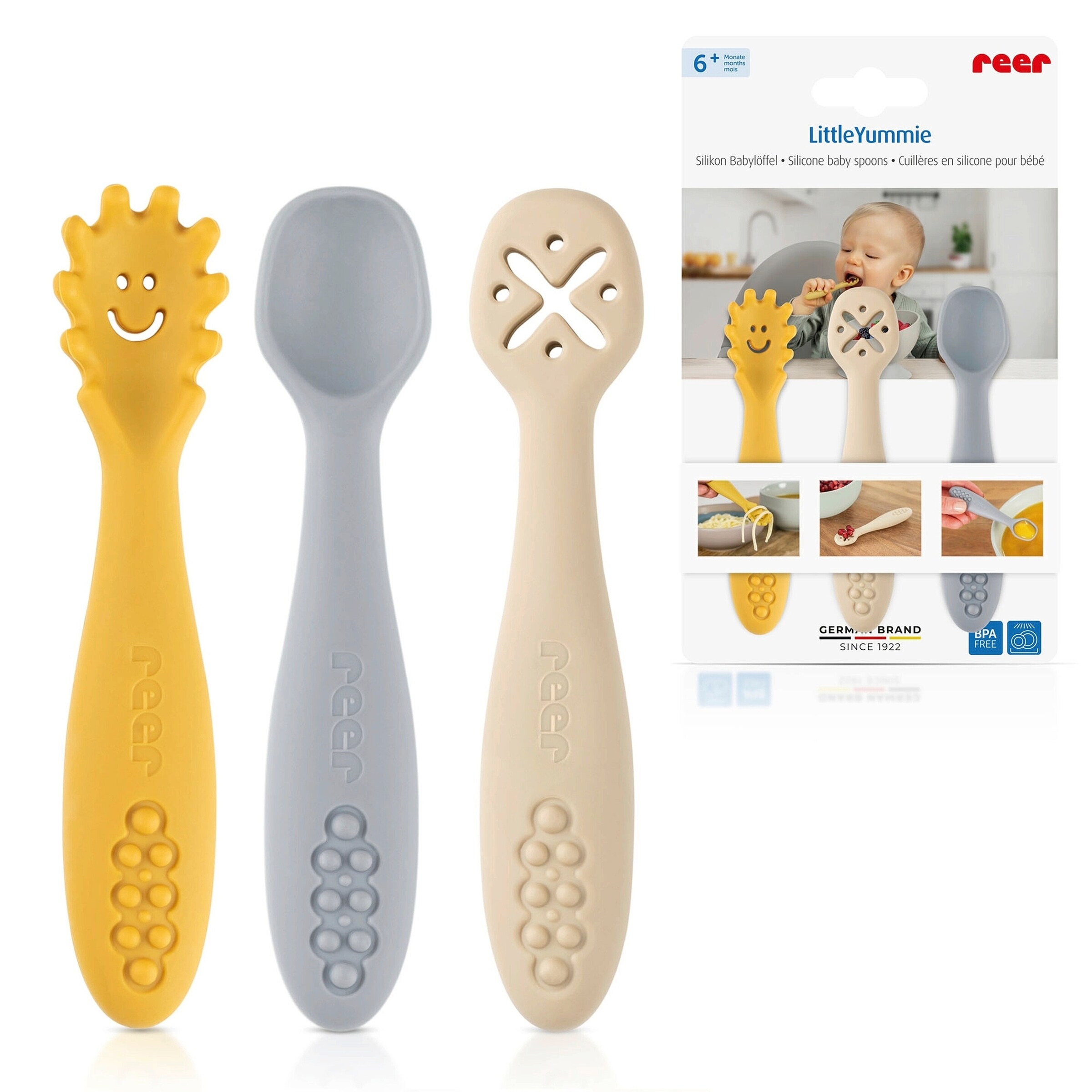 reer 3er-Pack Silikon-Löffel LittleYummie