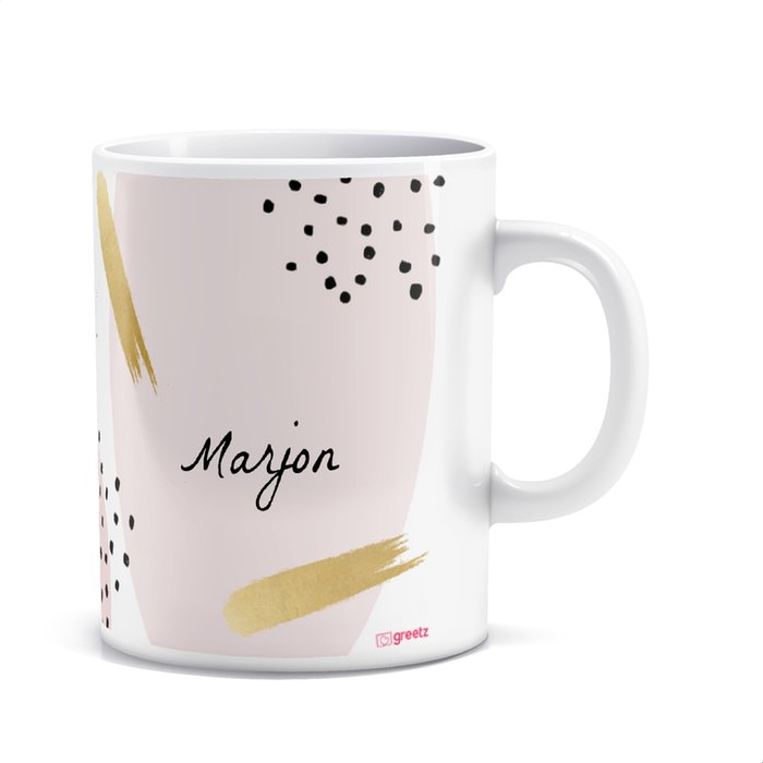 Mok | roze en goud | met eigen foto en naam