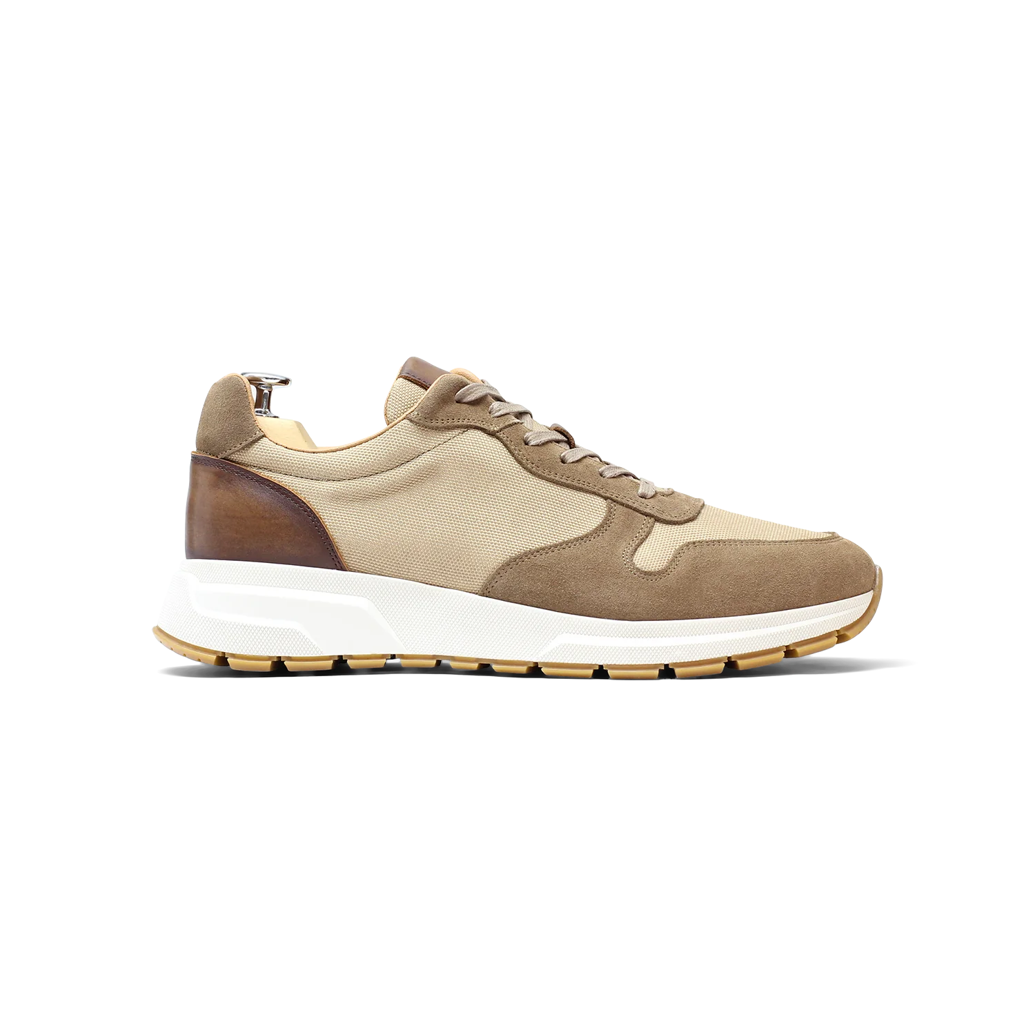 King-Sneakers / Basket en velours taupe