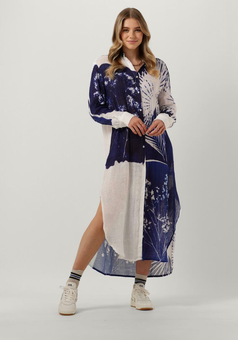 MES DEMOISELLES blauwe mes demoiselles midi jurk dress chlas