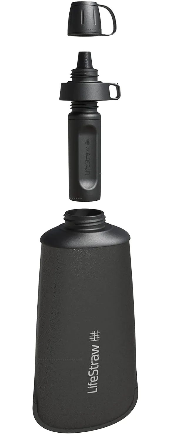 Lifestraw Peak Series Collapsible Squeeze 1 L Dark Grey