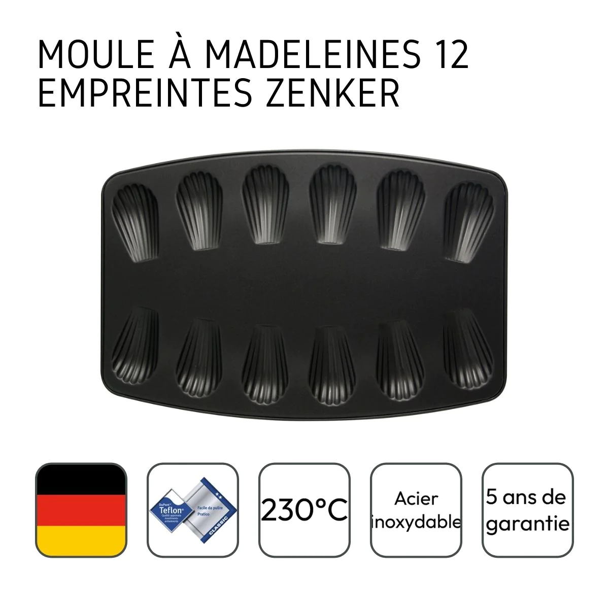 Moule 12 madeleines Spécial Countries Zenker