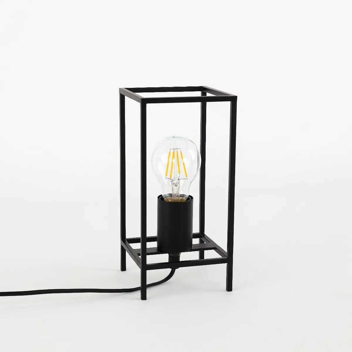 Italux Melando Lampadaire industriel rétro - Noir mat