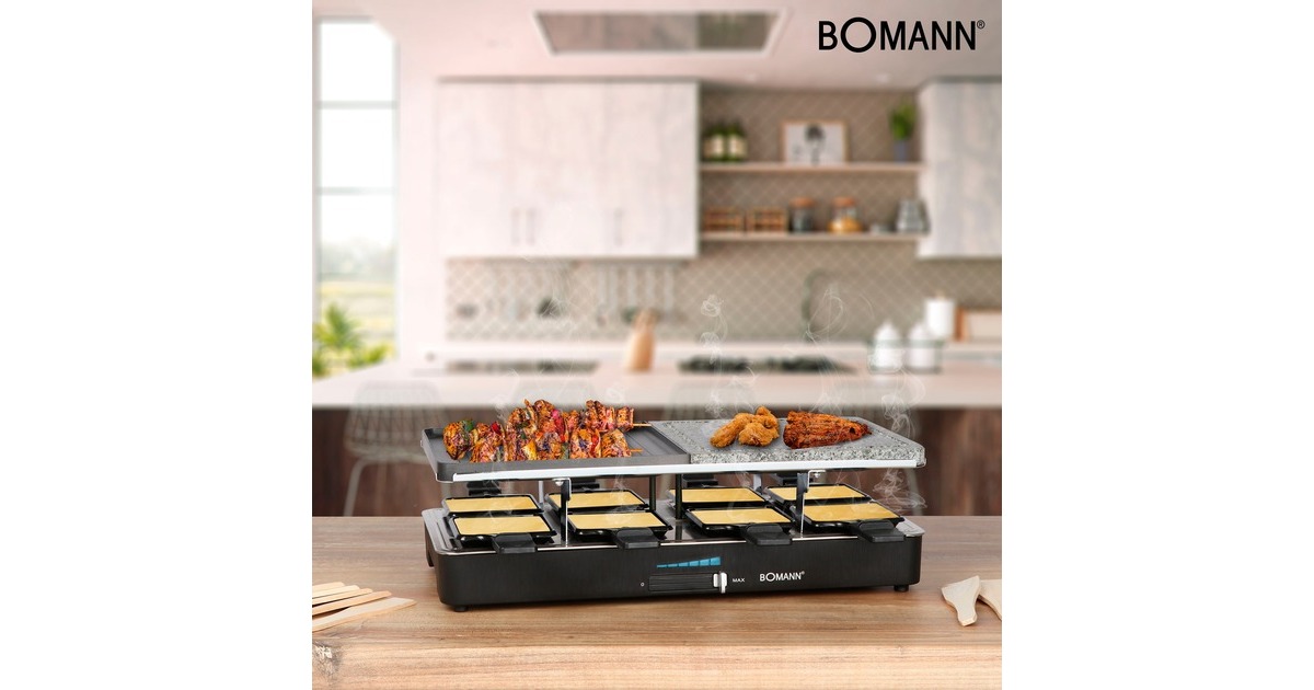 BomannRG 2279 CB 2-in-1 Raclette-Grill gourmetstel  (Antraciet)