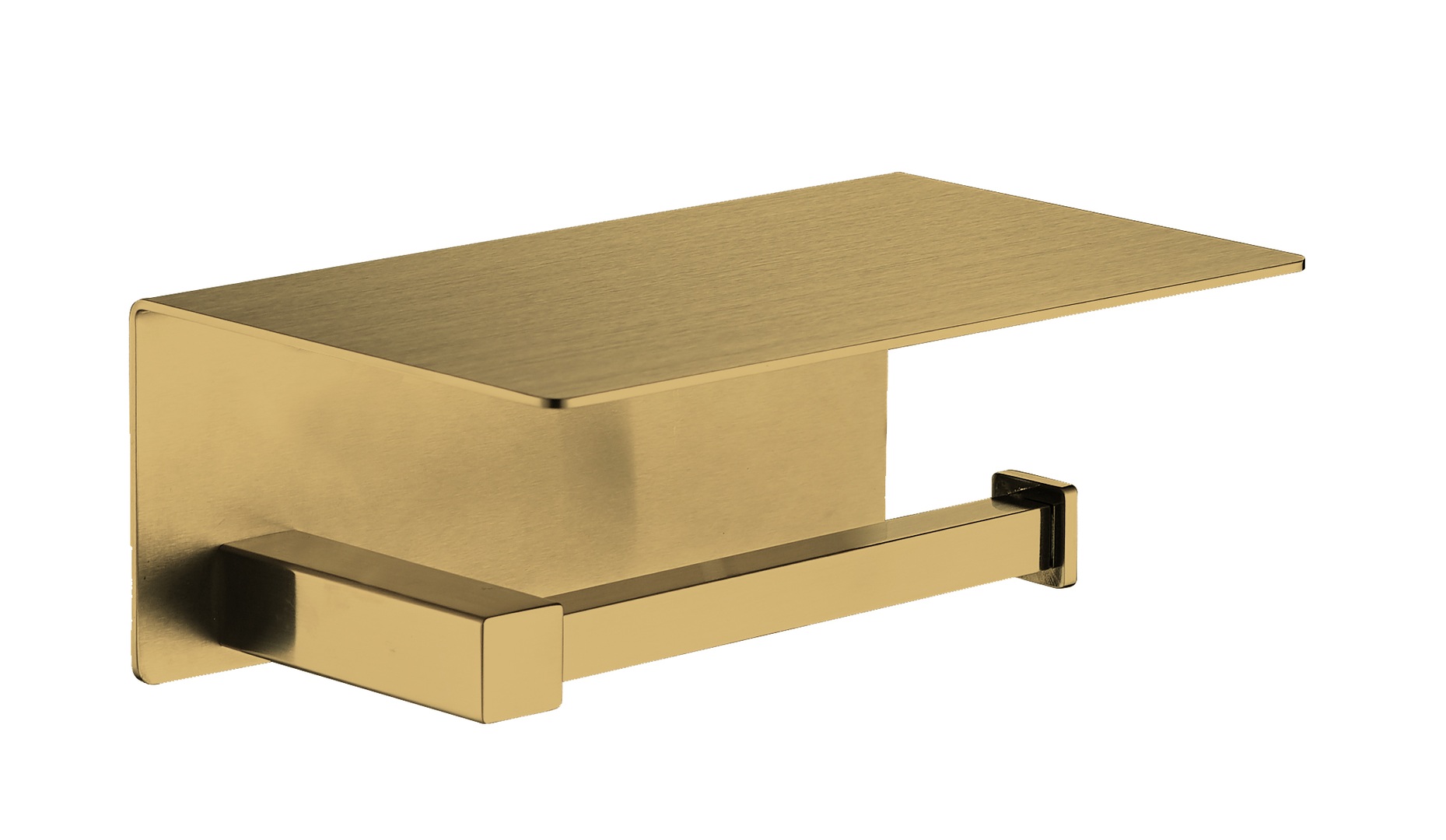 Plieger Altea toiletrolhouder met plateau geborsteld goud