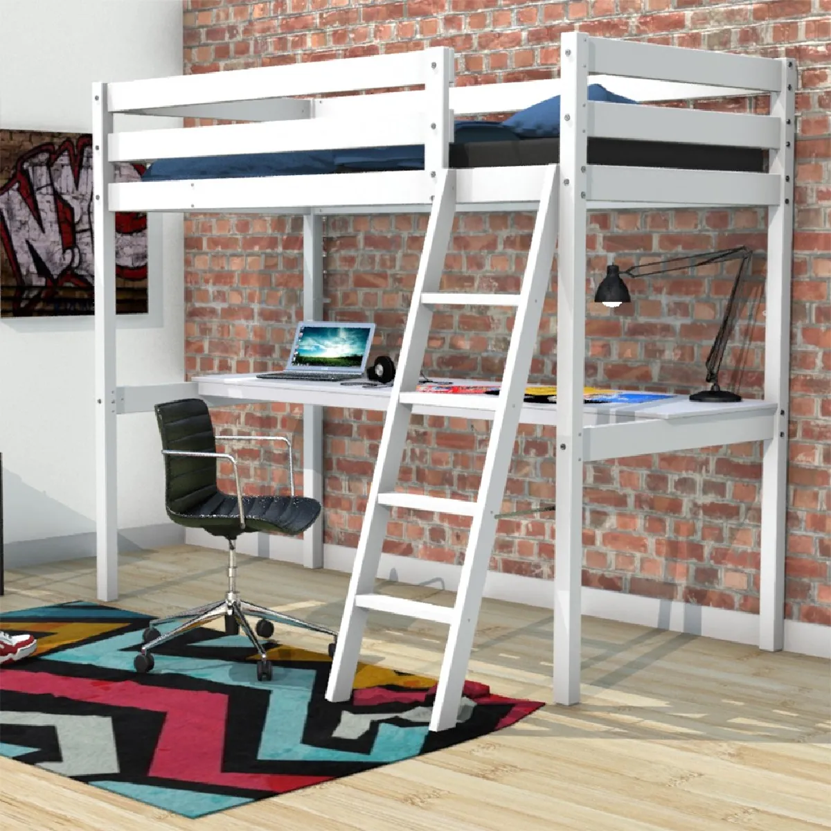 Le Quai des Affaires Lit mezzanine ASPEN 90x190 cm