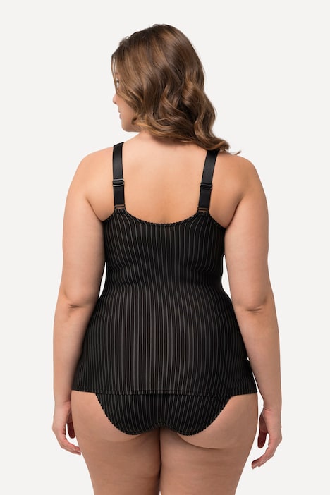 Bodyforming-Hemd, Nadelstreifen, ohne BH tragbar