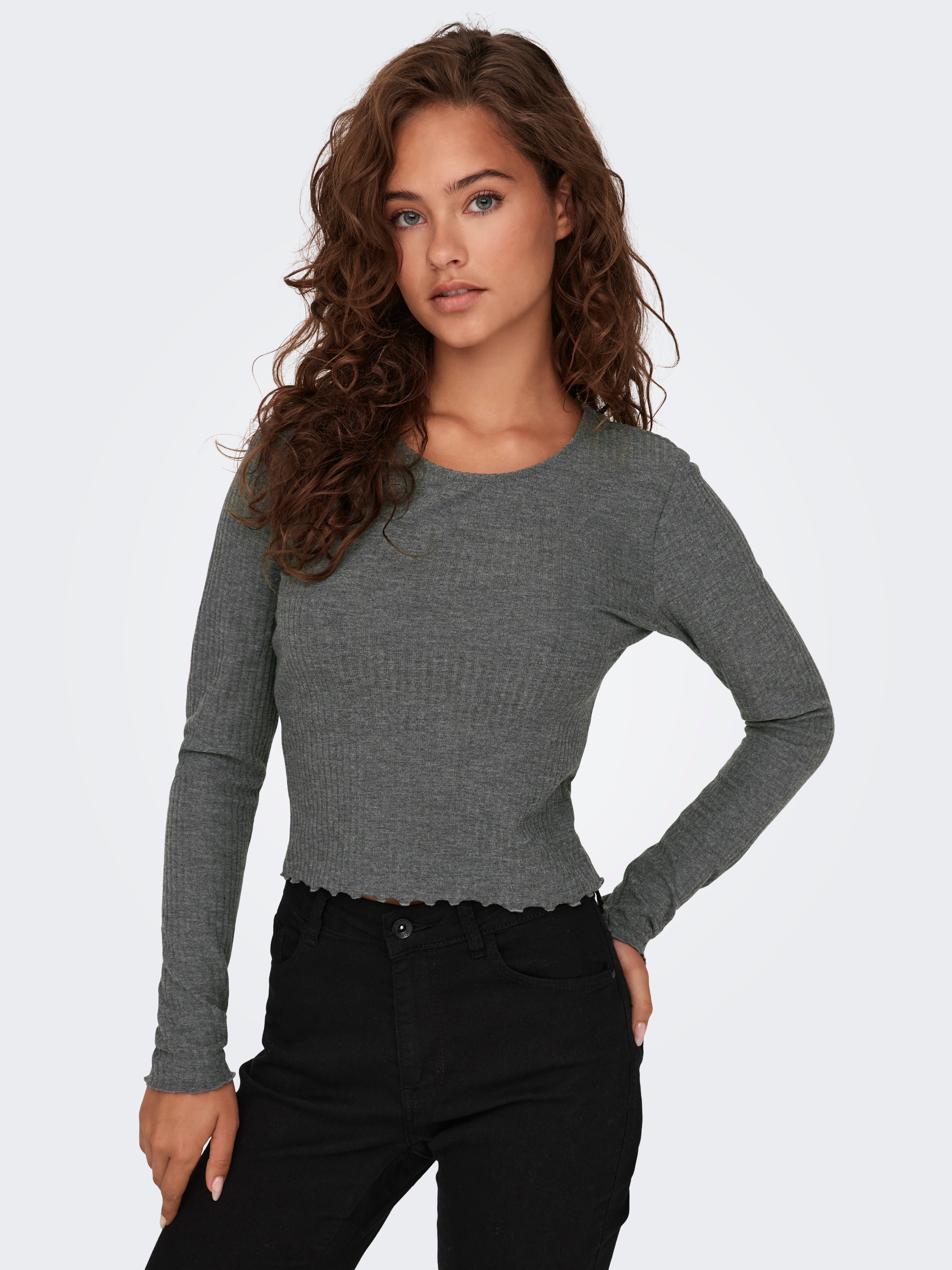 ONLEMMA Top Dark Grey Melange