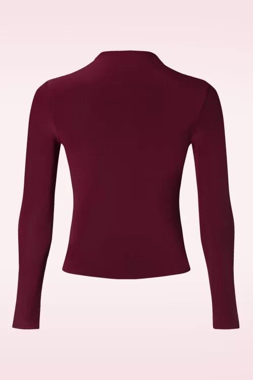 Vintage Chic for Topvintage Vive slinky top in wijnrood