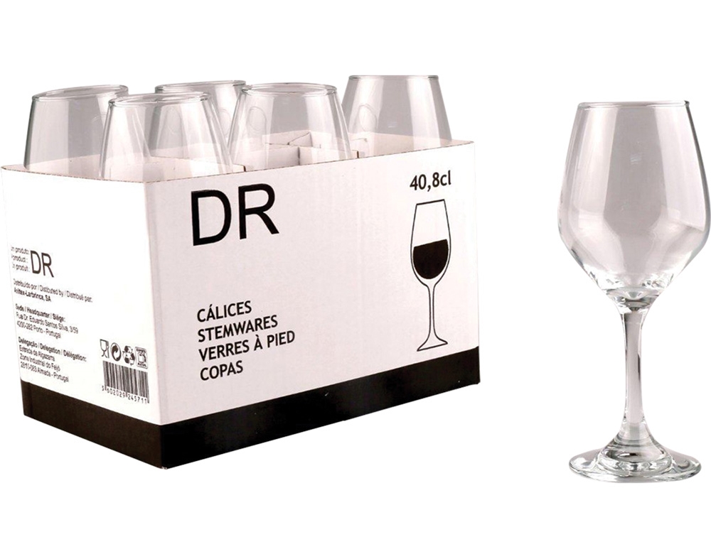 CÁLICES VIDRO PACK 6 UNIDADES 40.8CL