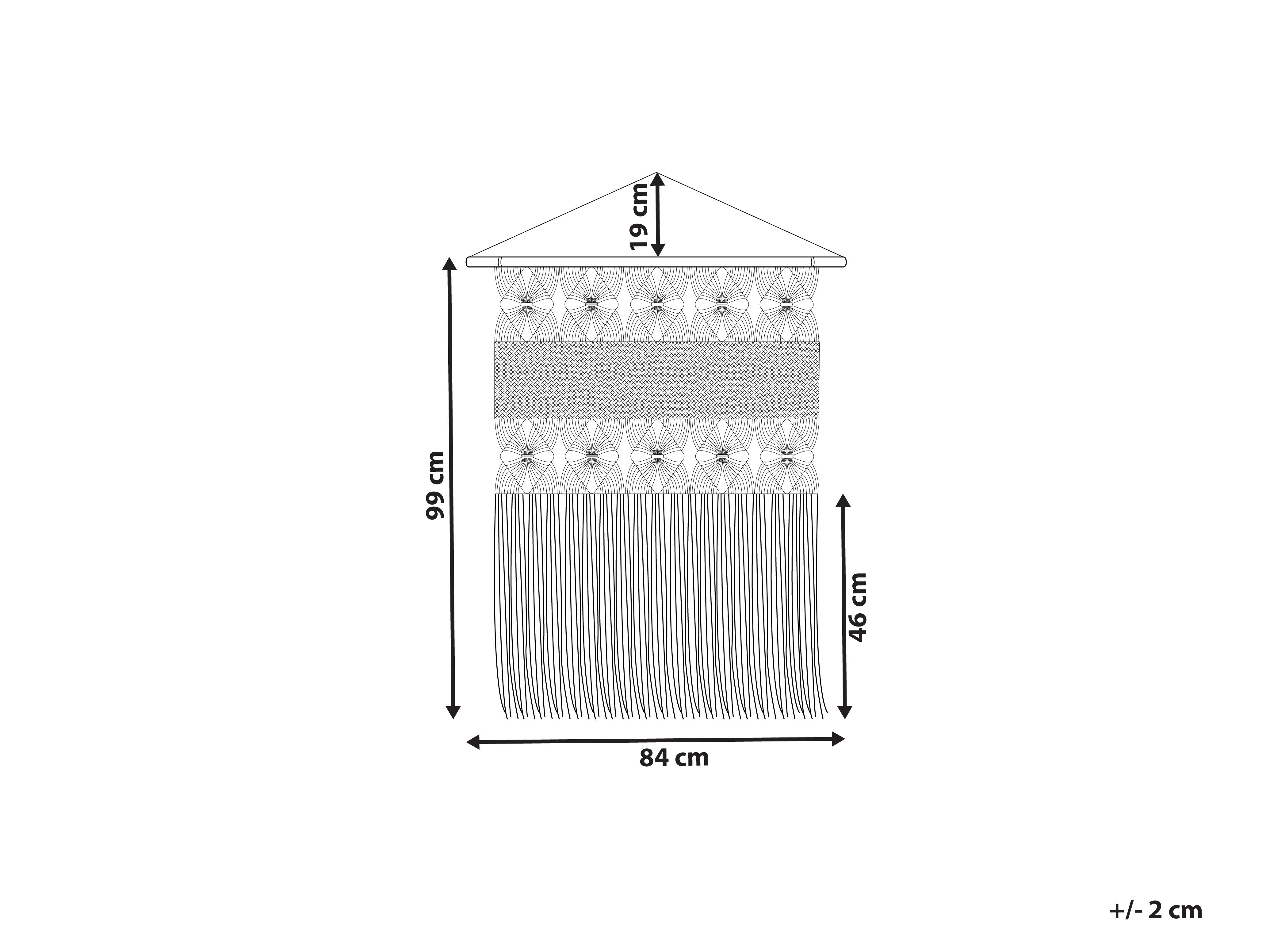 Stoffen wanddecoratie LAHRI Katoen 118 cm Beige