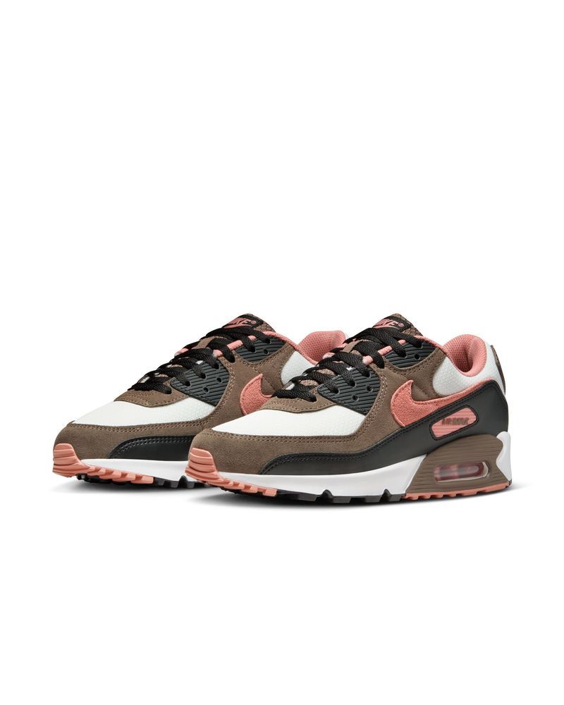 Chaussures Nike Air Max 90 Blanc & Marron pour homme