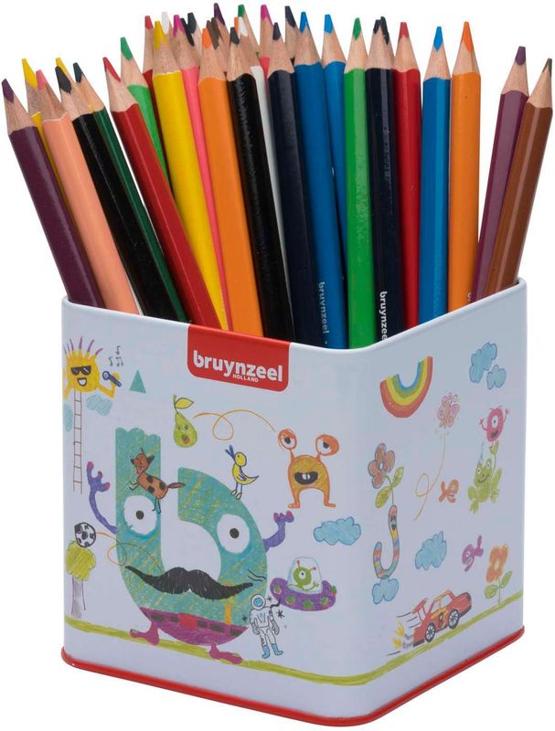 Bruynzeel - Triple Grip - Kleurpotloden Set - 48 Kleuren - In Blik