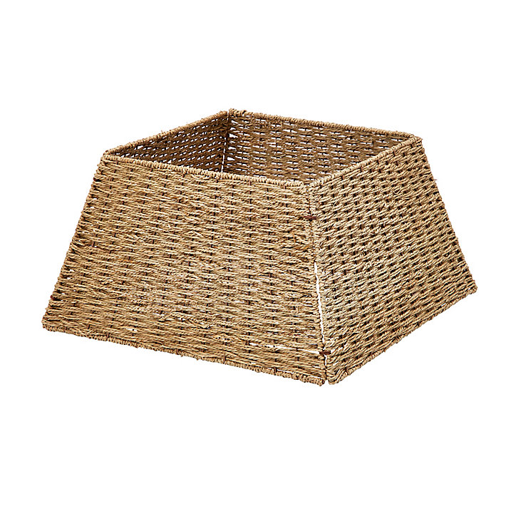 Couvre-pied pour sapin en rotin naturel 35 x 50 x h.28 cm