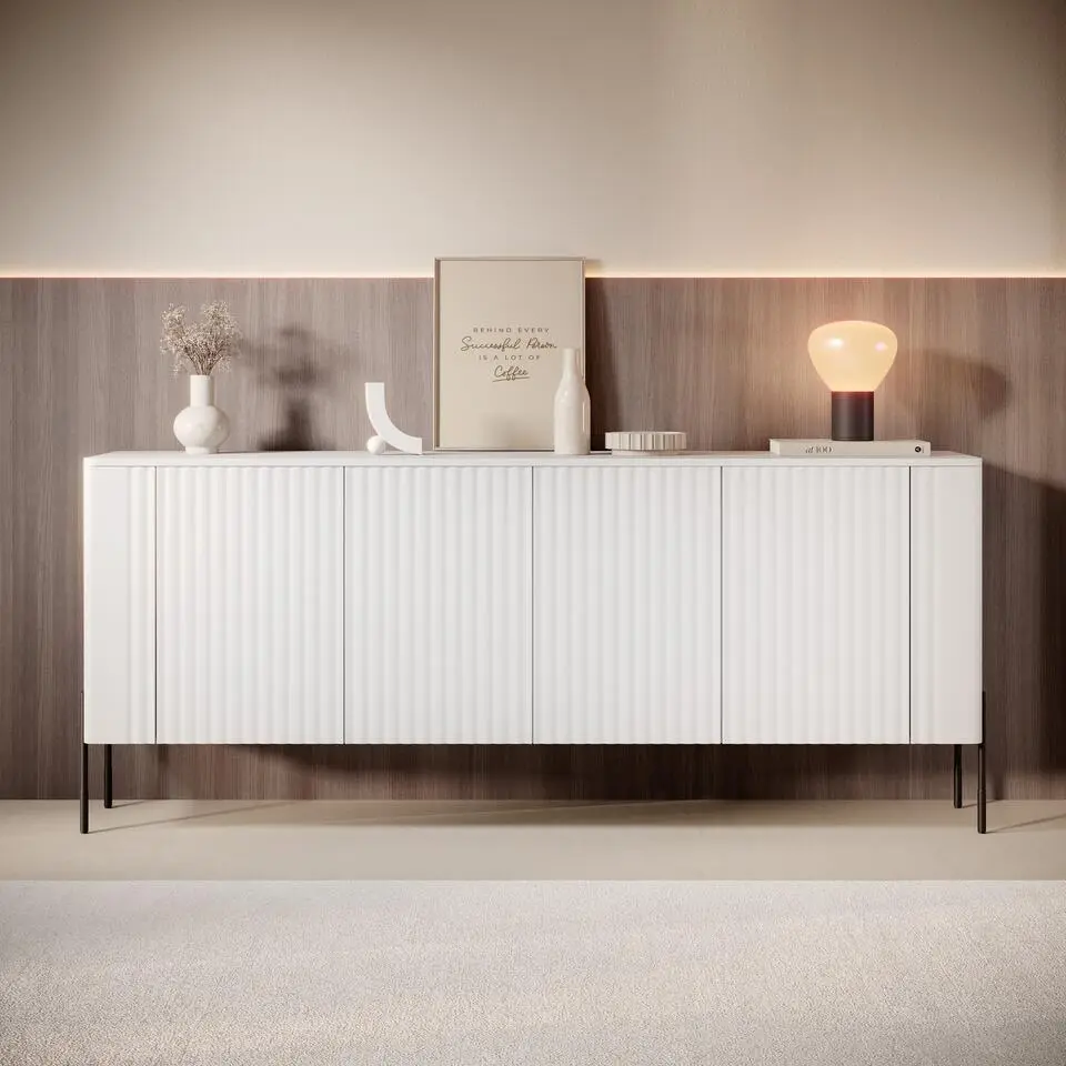 Meubella - Vivi - Dressoir - Wit - 190 cm