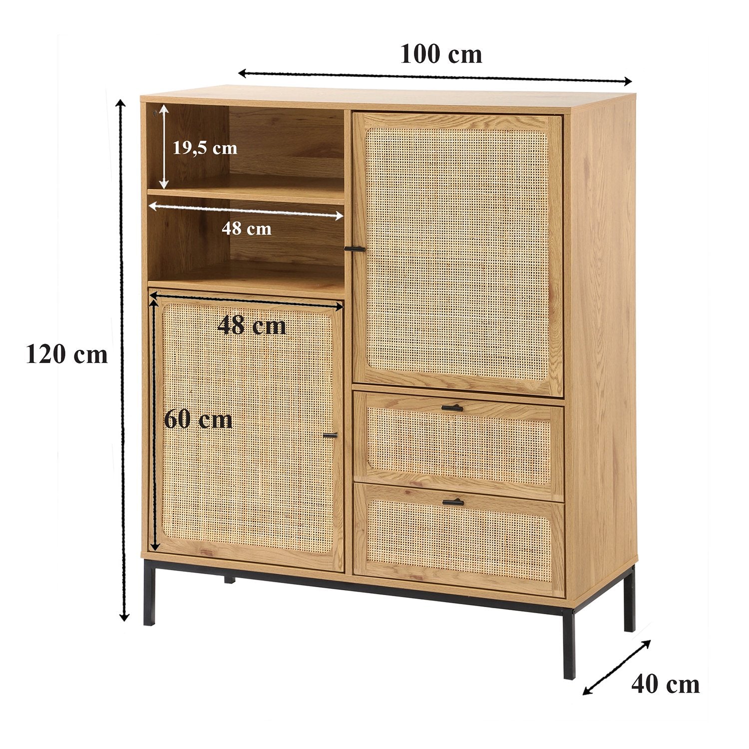Calicosy - Buffetkast Jaya - 100 cm