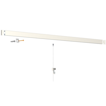 Artiteq Click Rail schilderij ophangsysteem compleet 4 meter wit overschilderbaar