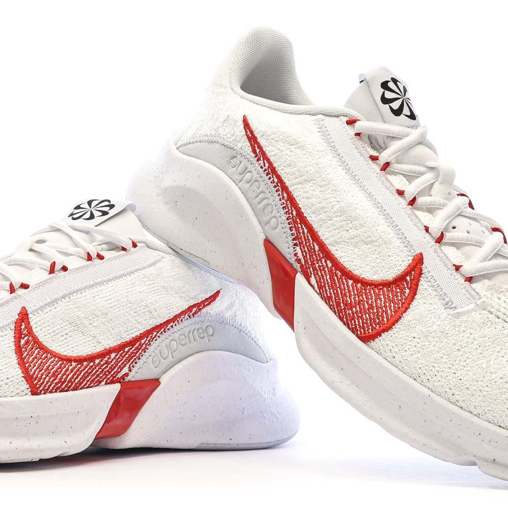Nike Chaussures de Running Blanc/Rouge Homme Nike Superrep Go 3