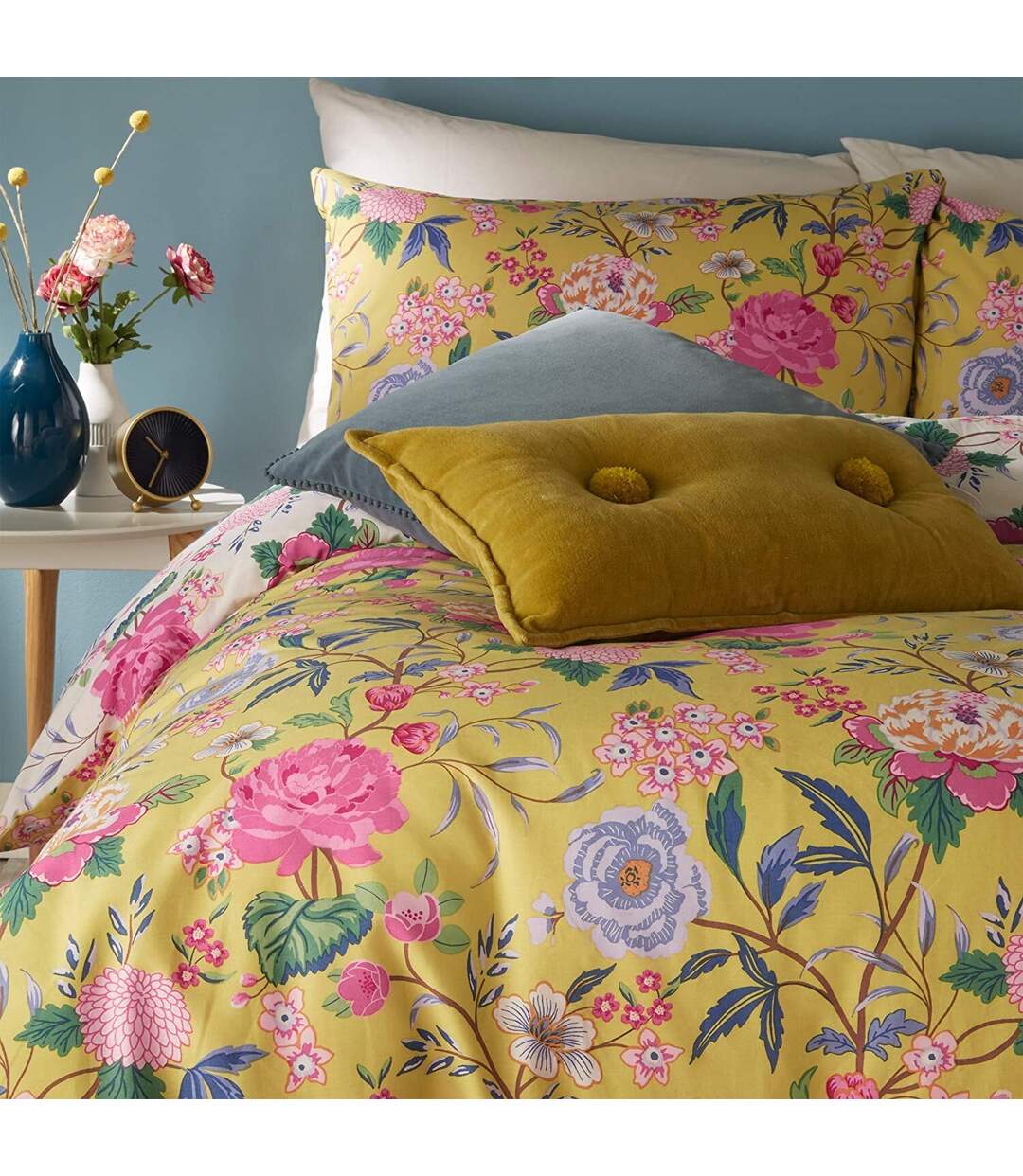 Furn - Parure de lit AZALEA (Vert clair) - UTRV2085