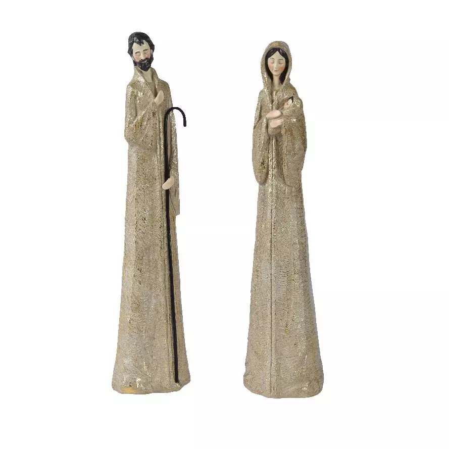 Les 2 santons (Hauteur 35 cm) de Thomas