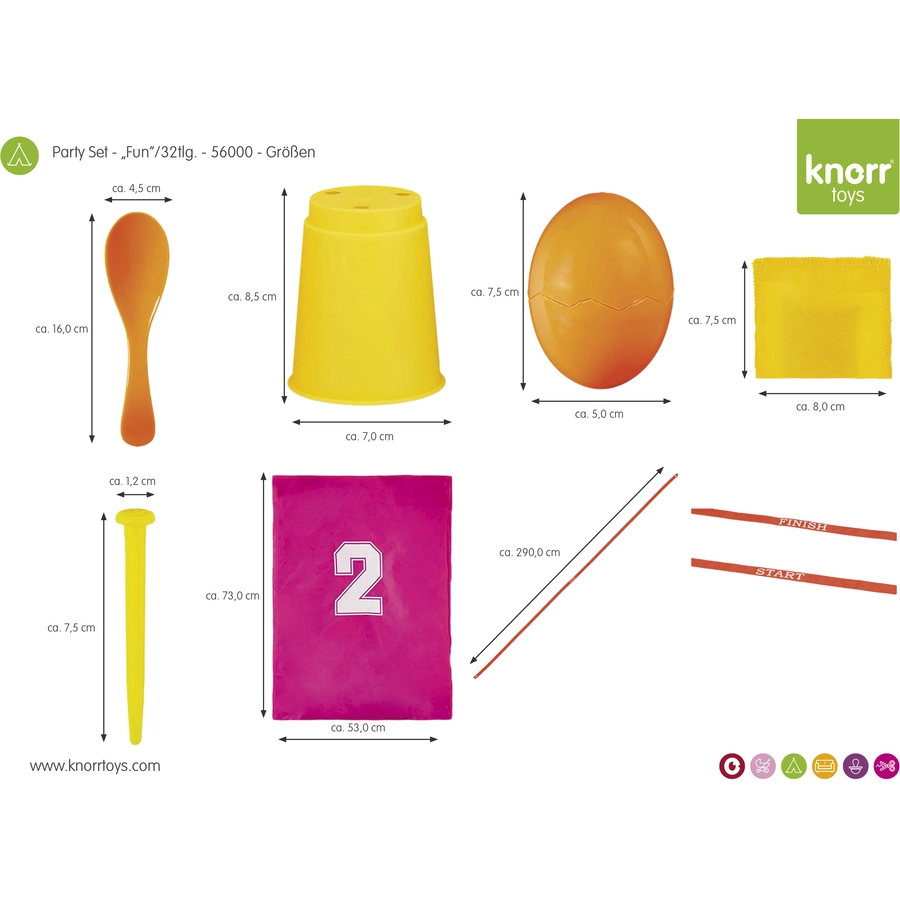 knorr toys® Partyset Fun, 32-tlg.
