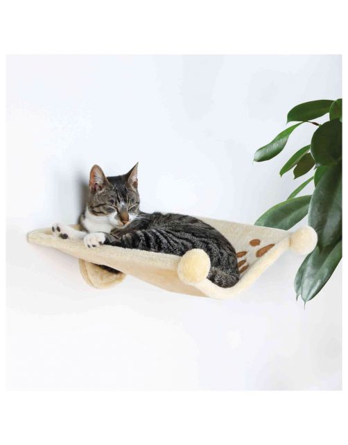 Trixie Hangmat Voor Aan De Muur - Kattenhangmat - 42x41 cm Beige