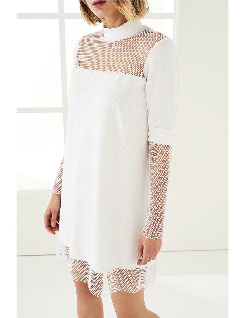Short Dress w/ Net White