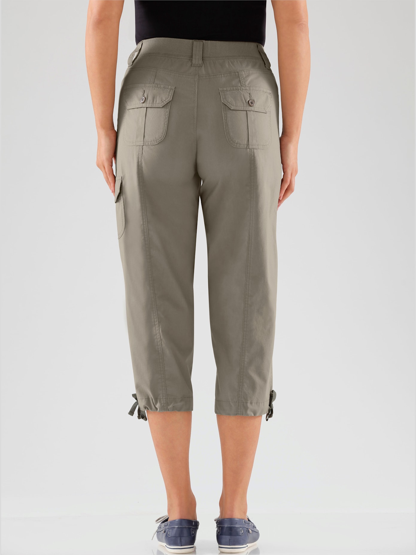 Corsaire sportif ceinture élastique cotelée
