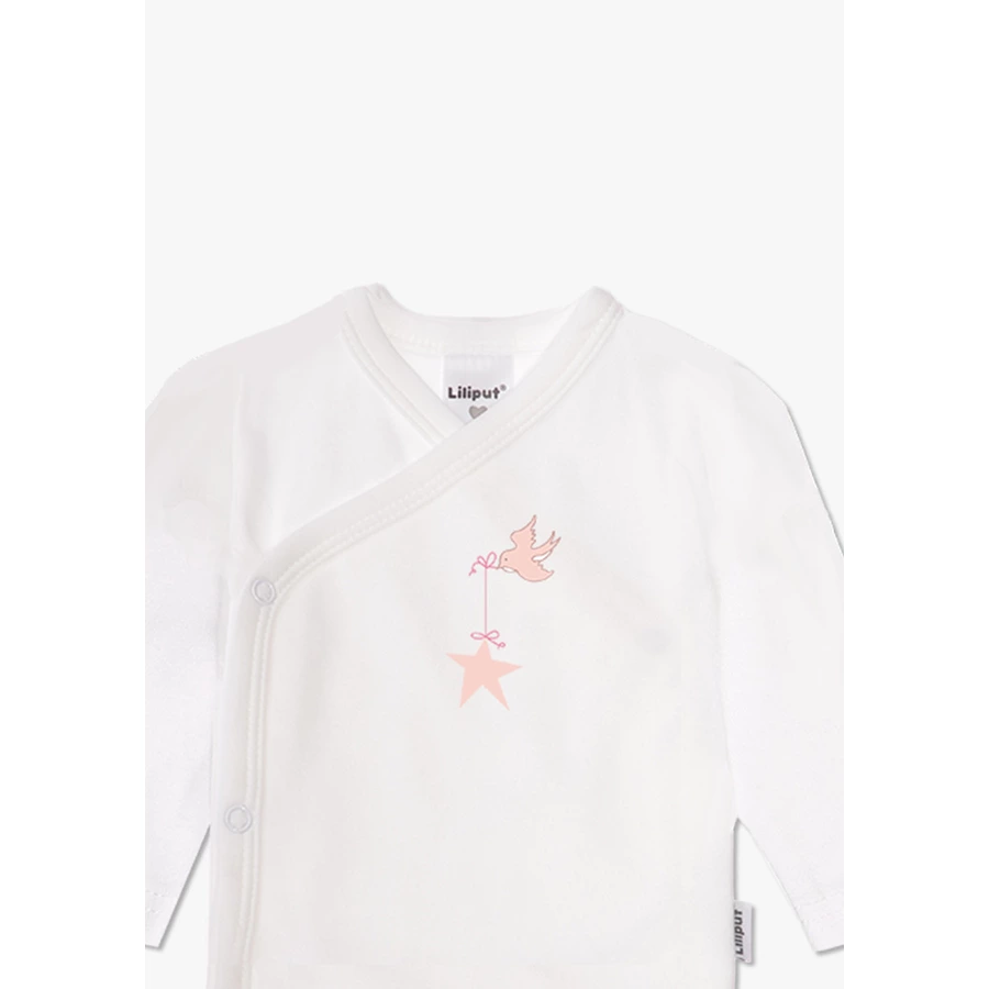 Liliput Langarm-Wickelbody 2er-Set Little Bird weiß