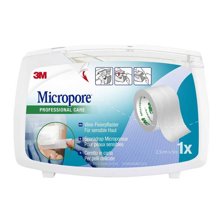 Micropore Vliespflaster 5 mx2,5 cm mit Abr.1530 - 1D, 1 St