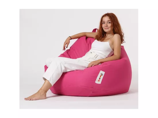 Pouf poire rose Premium XXL