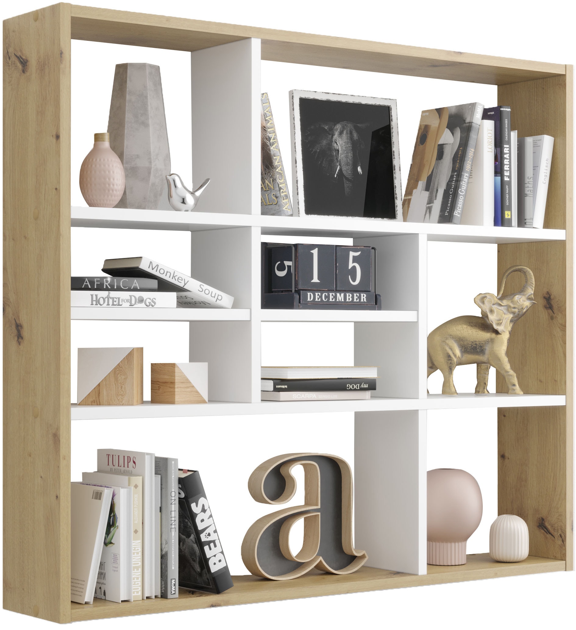 FMD Wandregal »Mika« Regal mit vielen Ablageflächen, 90 cm breit, 78,2 cm hoch