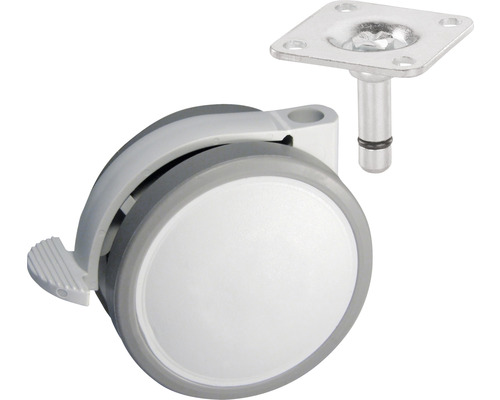 Tarrox transportmaterieel dubbele wielen, vergrendelbaar, 27 x 72 mm